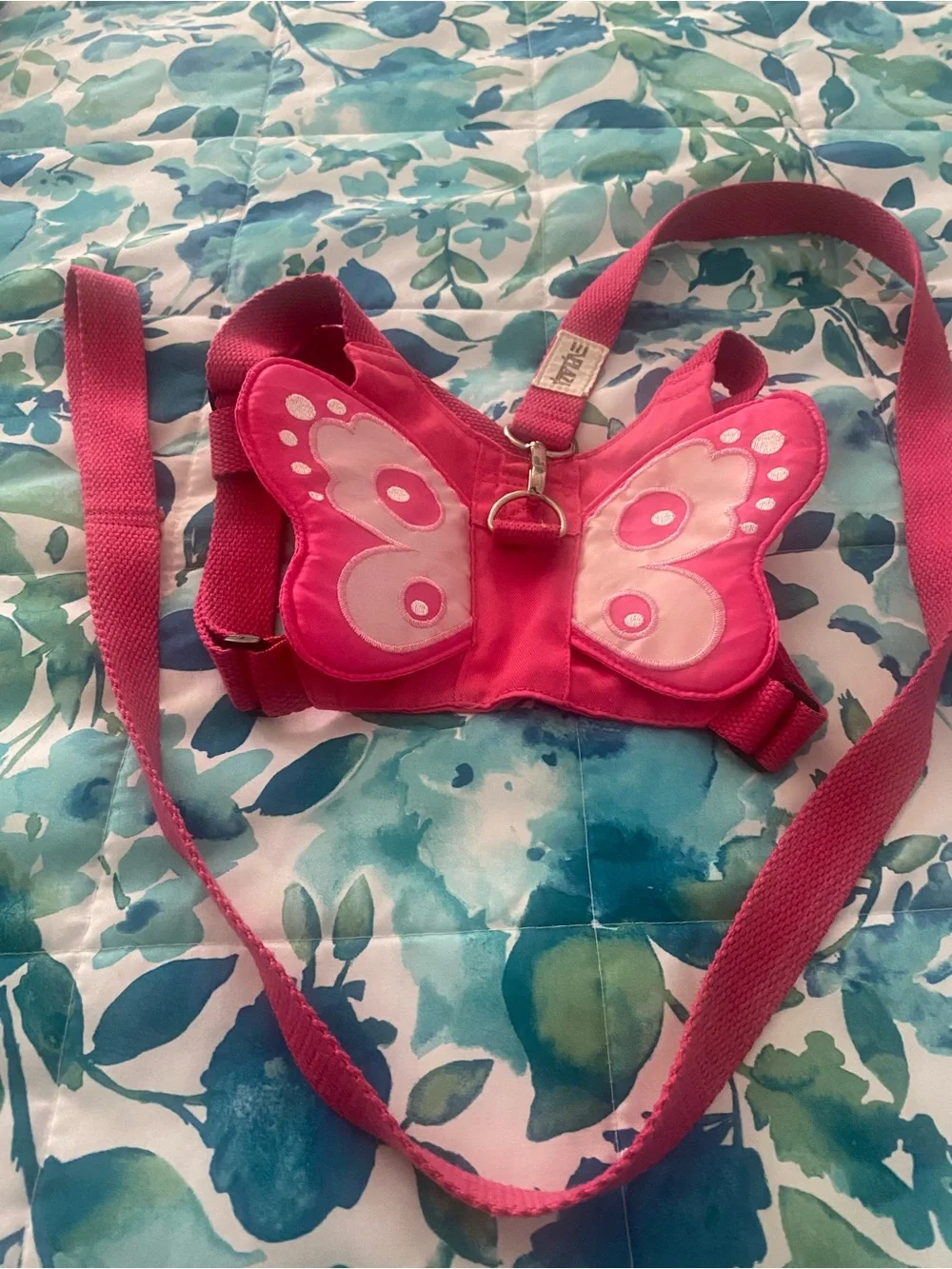 Kids Pink Butterfly Safety Harness with Leash - Adjustable Child Harness